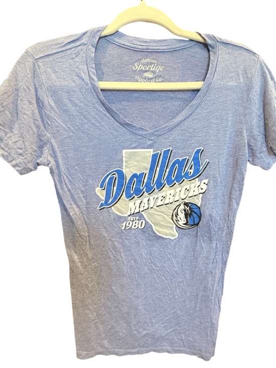 Sportiqe Tops - Dallas Mavericks Sportiqe Women's Tri-Blend V-Neck Tee Light Blue Large
